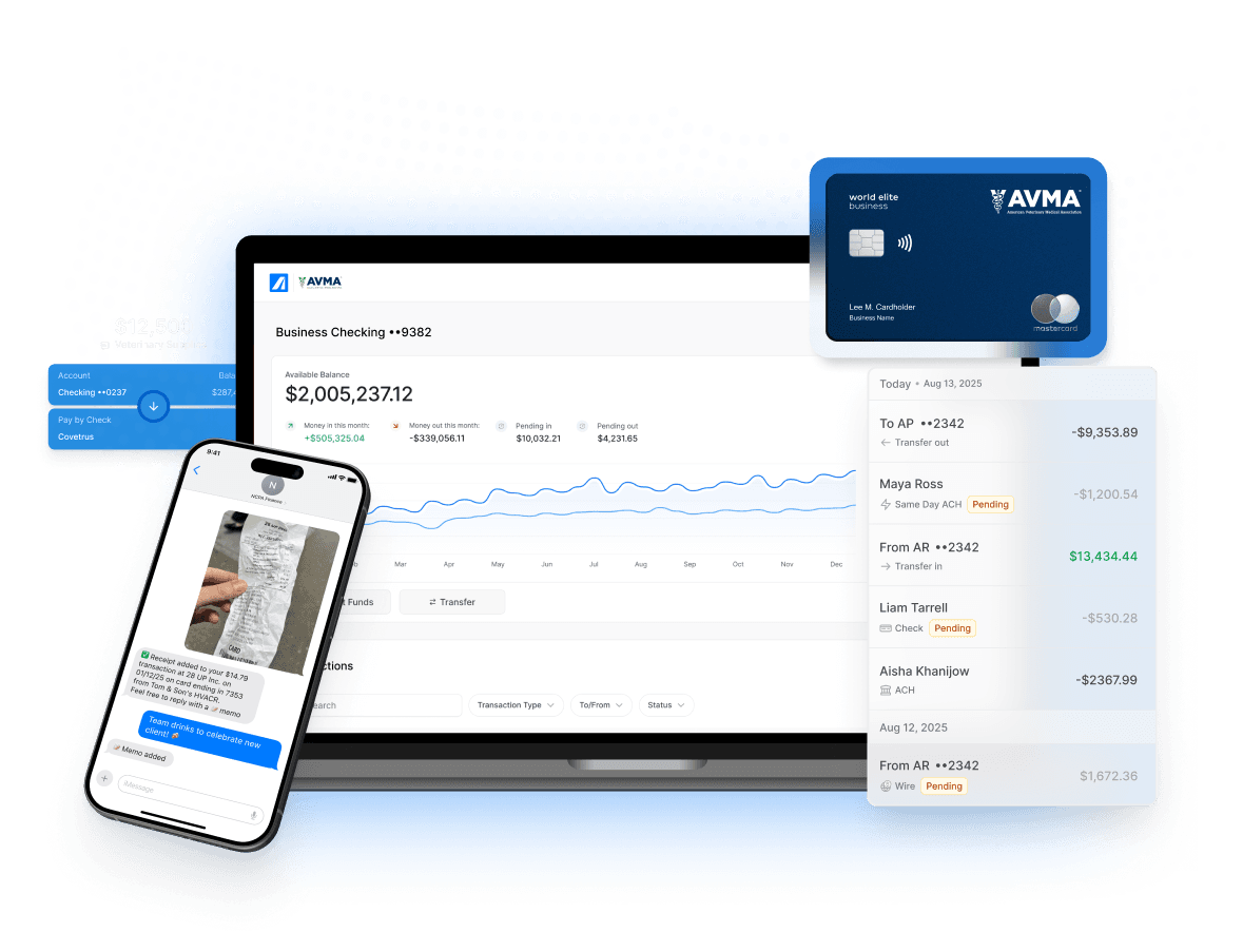 Affiniti cards and dashboards for AVMA members